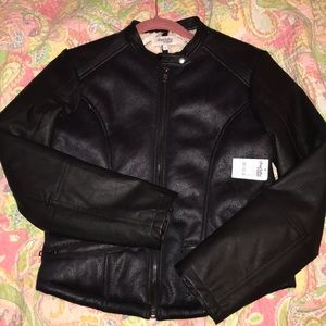 Mock leather jacket!